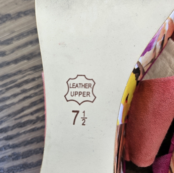 🌸🧡Sacha London Kali floral wedge size 7.5 - Picture 9 of 11